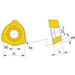 転削加工用コーテッド超硬チップ MV1000シリーズ AJX用 三菱マテリアル