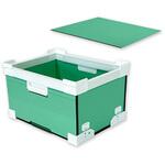 StackFit(スタックフィット) 折り畳みコンテナ パステルグリーン プラダンのヤマコー