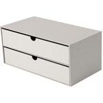 RTY-CW01LG リトレイ チェストワイド2段/ライトグレー ナカバヤシ