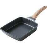 カローテ チタンコートブラック IH エッグパン リブプラス