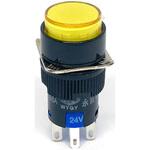 LA128AY-11DZ-24V-Y 照光式プッシュスイッチ 丸形 オルタネイト LA128AY-11DZシリーズ 共立電子産業