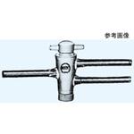 1014-1019 一方二管コック(PTFEコック) 1014シリーズ 日本理化学器械(NRK)