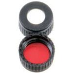 6PSC9STB1F セプタム付 AVCS スクリューキャップ(9-425)1mm 赤/白(圧着型)/黒 6PSC9STB1シリーズ Thermo Fisher Scientific