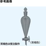 1002-300B 分液ロート スキーブ型(PTFE コック)茶 1002シリーズ 日本理化学器械(NRK)