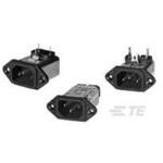 10EEA1 IECインレット フランジマウント 10A 250 V ac TE CONNECTIVITY