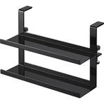 レンジフード横ラップ収納 タワー ブラック 山崎実業