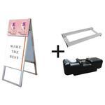 KCSKD-A2R-3SET カタログケーススタンド看板 Dタイプ A2両面 ウエイトアーム・水タンクセット 常磐精工