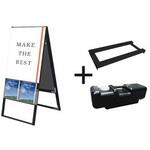 ブラックカタログケーススタンド看板 Uタイプ 常磐精工