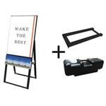 ブラックパンフレットケーススタンド看板 Uタイプ 常磐精工