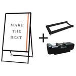 ポスターグリップスタンド看板 屋内用 片面ブラック ウエイトアーム・水タンクセット 常磐精工