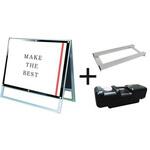 PSSK-B1YLRB-3SET ポスター用スタンド看板 B1横ロウ両面ブラック ウエイトアーム・水タンクセット 常磐精工