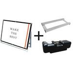 PSSKMN-A0YLKB-3SET ポスター用スタンド看板マグネジ A0横ロウ片面ブラック ウエイトアーム・水タンクセット 常磐精工