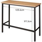 61-801-92-1 ハイカウンターテーブル ラスティック柄 W120cm アズワン