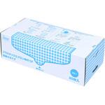 004-42275 プラスチックエプロン袖付CF 指掛けタイプ ブルー 1ケース 20枚×12箱入 イワツキ
