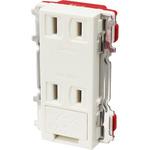 JEC-BN-55EK(PW) アースターミナル付 ダブルコンセント 神保電器
