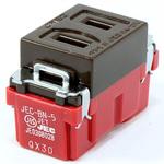 JEC-BN-5(チョコ) ニューマイルドビー チョコレート色 埋込シングルコンセント 神保電器