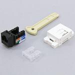 JEC-BN-LW6(PW) 埋込モジュラージャック 8極8心Cat6 (PW色) 神保電器