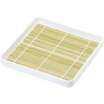 涼味家 陶器製そば皿(竹製すのこ付) パール金属