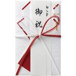 キ-WS2105 和しぐさ エンボス金封 大判赤白花結 マルアイ