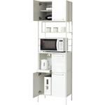 NEWアート食器棚60-200(鏡面ホワイト) クロシオ