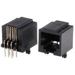TM5RU1-66(50) ヒロセ電機 RJ11コネクタ， メス， RJ11コネクタ， スルーホール実装， TM5RU1-66(50) HIROSE(ヒロセ電機)