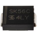 SK56C Taiwan Semiconductor 整流ダイオード， 5A， 60V 表面実装， 2-Pin DO-214AB (SMC) ショットキー 750mV TAIWAN SEMICONDUCTOR