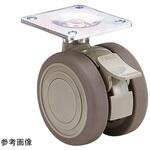 TEA75WS 双輪キャスター Φ75 自在 ダブル ストッパー付 プレート式 TEシリーズ 東海キャスター