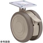 TEA100S 双輪キャスター Φ100 自在 ストッパー付 プレート式 TEシリーズ 東海キャスター