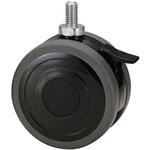TE100KN12SL-22 双輪キャスター Φ100 固定 ストッパー付 ネジ式 TEシリーズ 東海キャスター