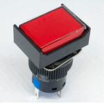 LA128AJ-11DZ-12V-R 照光式プッシュスイッチ 長方形 オルタネイト 12V LA128AJ-11DZ-12Vシリーズ アズワン
