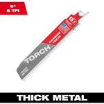 48-00-5201 TORCH 金工用カーバイドレシプロソーブレード 8TPI 152mm(1本) ミルウォーキーツール