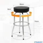 カウンターチェア バースツール 360度回転 Ruedamann