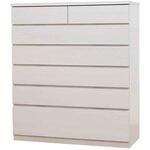 シルフ 幅102 6段 チェスト 家具 収納 ホワイト/ウォールナット/オーク 丸田木工