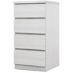 フィット 幅40 4段 チェスト 奥行44cm 家具 収納 ホワイト/ウォールナット/オーク 丸田木工