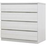 フィット 幅80 4段 チェスト 奥行44cm 家具 収納 ホワイト/ウォールナット/オーク 丸田木工