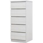 フィット 幅40 5段 チェスト 奥行44cm 家具 収納 ホワイト/ウォールナット/オーク 丸田木工