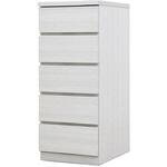 フィット 幅40 5段 チェスト 奥行55cm 家具 収納 ホワイト/ウォールナット/オーク 丸田木工