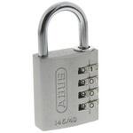 145/40 Silver Abus 安全用南京錠 パドロック アルミ、スチール グレイ ABUS