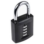 XR0158 50 Abus 組み合わせ南京錠 パドロック スチール 黒 ABUS