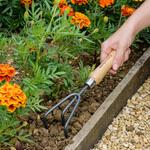 Hand 3 Prong Cultivator Carbon Steel ハンド熊手 Kent & Stowe