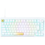 UPトリガー対応 CNCフルアルミ 75%ゲーミングキーボード(ホワイト) プリンストン