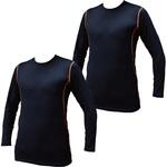 超吸汗速乾・冷感シャツ コンプレッション 長袖 お得な洗い替え2枚セット ブラック ホリコー