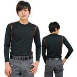 超吸汗速乾・冷感シャツ コンプレッション 長袖 お得な洗い替え2枚セット ブラック ホリコー