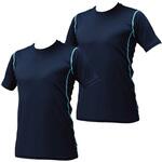 超吸汗速乾・冷感シャツ コンプレッション半袖 お得な洗い替え2枚セット ネイビー PANDUIT(パンドウイット)