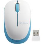 ワイヤレスマウス 無線 2.4GHz USB 3ボタン ブルーLED 軽量 小型 シンメトリーデザイン エレコム