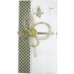 御祝儀袋 デザイン金封 市松柄 金 NO.6265 スズキ紙工