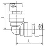 アルミ三層管用継手 カポリメタル エルボソケット オンダ製作所