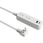 コード付き電源タップ コンセント3個口 USB2ポート TOPLAND