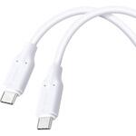 100W PD USB Type-C ケーブル ブレーカー搭載 自動遮断で安心 やわらかシリコン 480Mbps エレコム