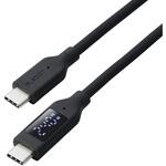 240W PD EPR USB Type-C ケーブル 電力ディスプレイ付き やわらかシリコン eMarker 480Mbps エレコム